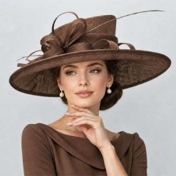 Elegance Collection occasion hat in coffee