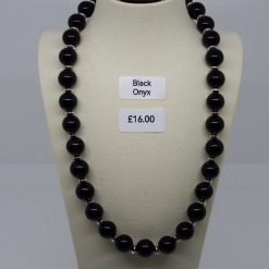Black Onyx & Hematite Magnetic Clasp Necklace