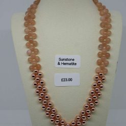 Sunstone & Rose Colour Hematite