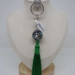 Abalone Key Ring - Silver Hardware