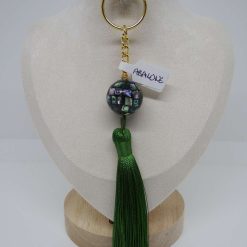 Abalone Key Ring - Gold Hardware