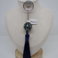 Abalone Key Ring - Silver Hardware