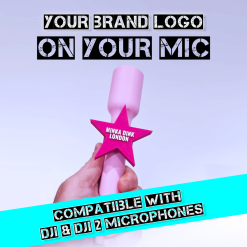 DJI Mic compatible Custom Microphone Cover | Personalized Logo Mount Streamer Podcaster Accessory