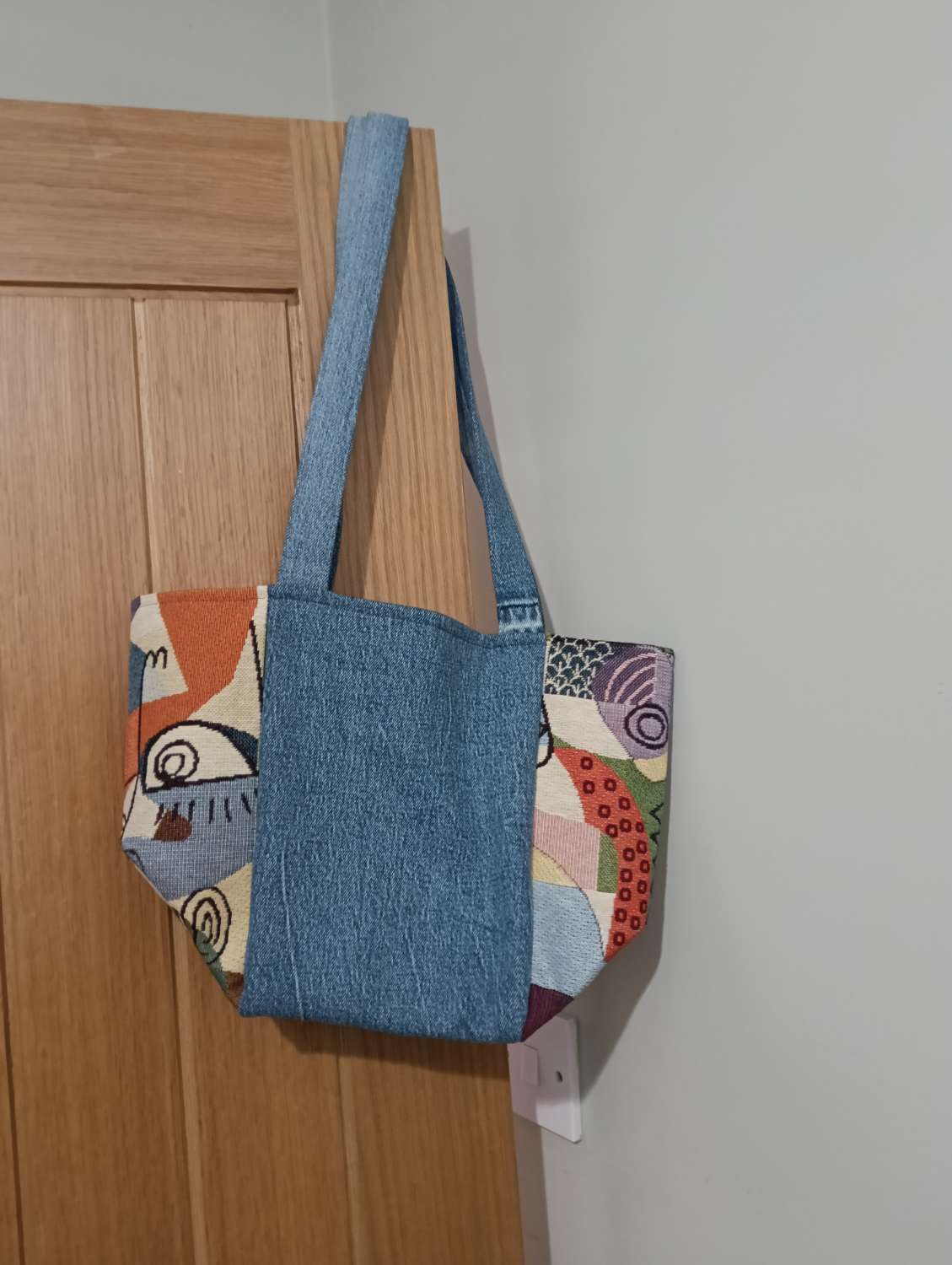 Upcycled Denim Shoulder Bag Upcycled Denim Shoulder Bag