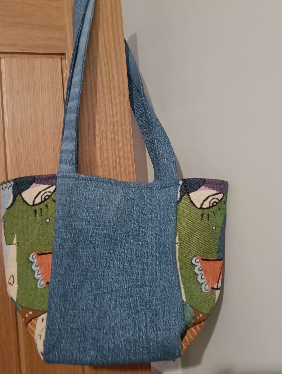Upcycled Denim Shoulder Bag Upcycled Denim Shoulder Bag