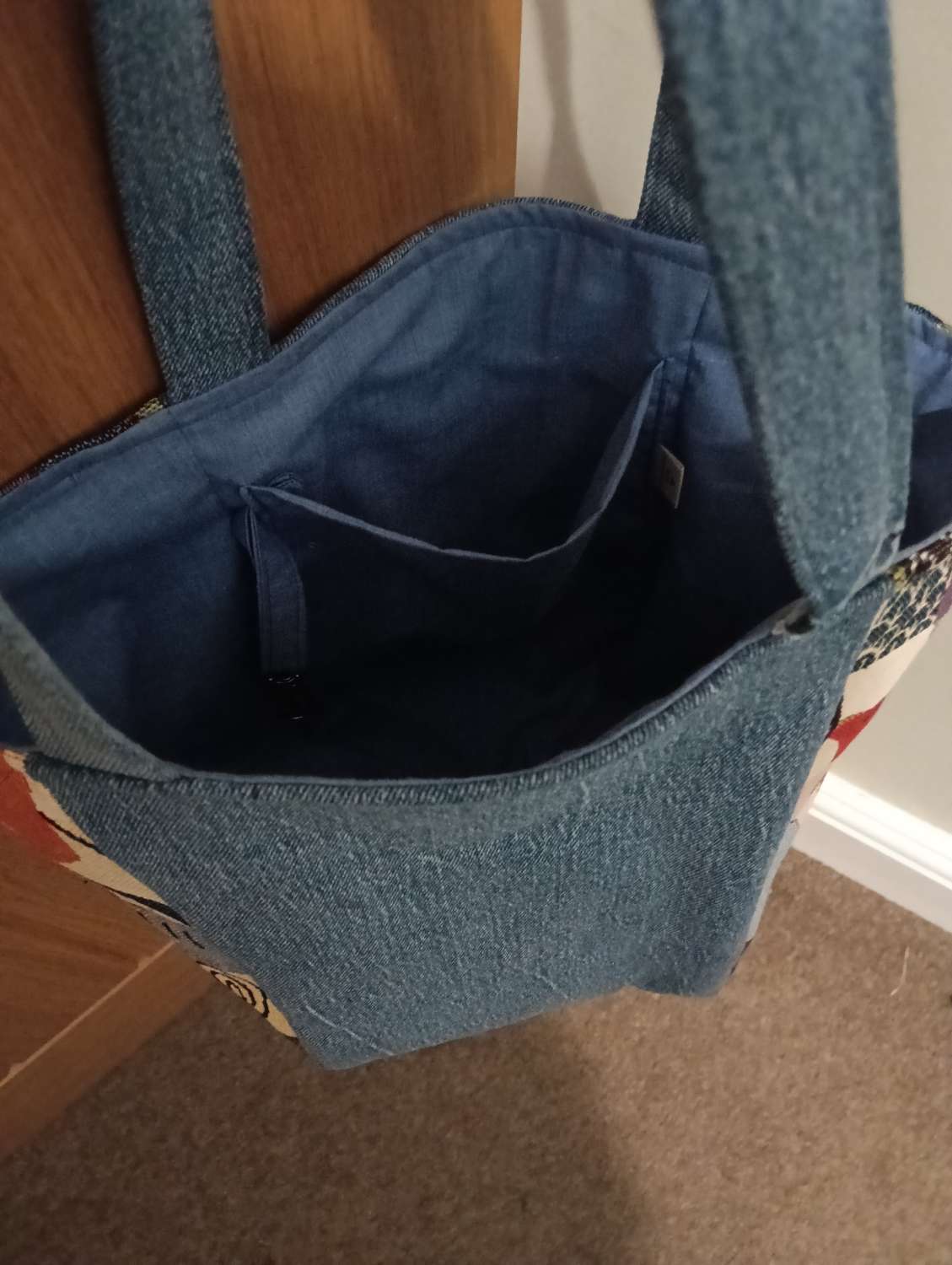 Upcycled Denim Shoulder Bag Upcycled Denim Shoulder Bag