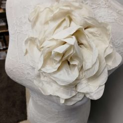 Beautiful off white flower/rose, flower pin, bridal rose, flower, fabric rose, corsage, bridal corsage, corsages, extreme corsage, flowers