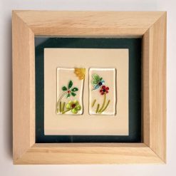 Framed Glass Art - Wildflowers