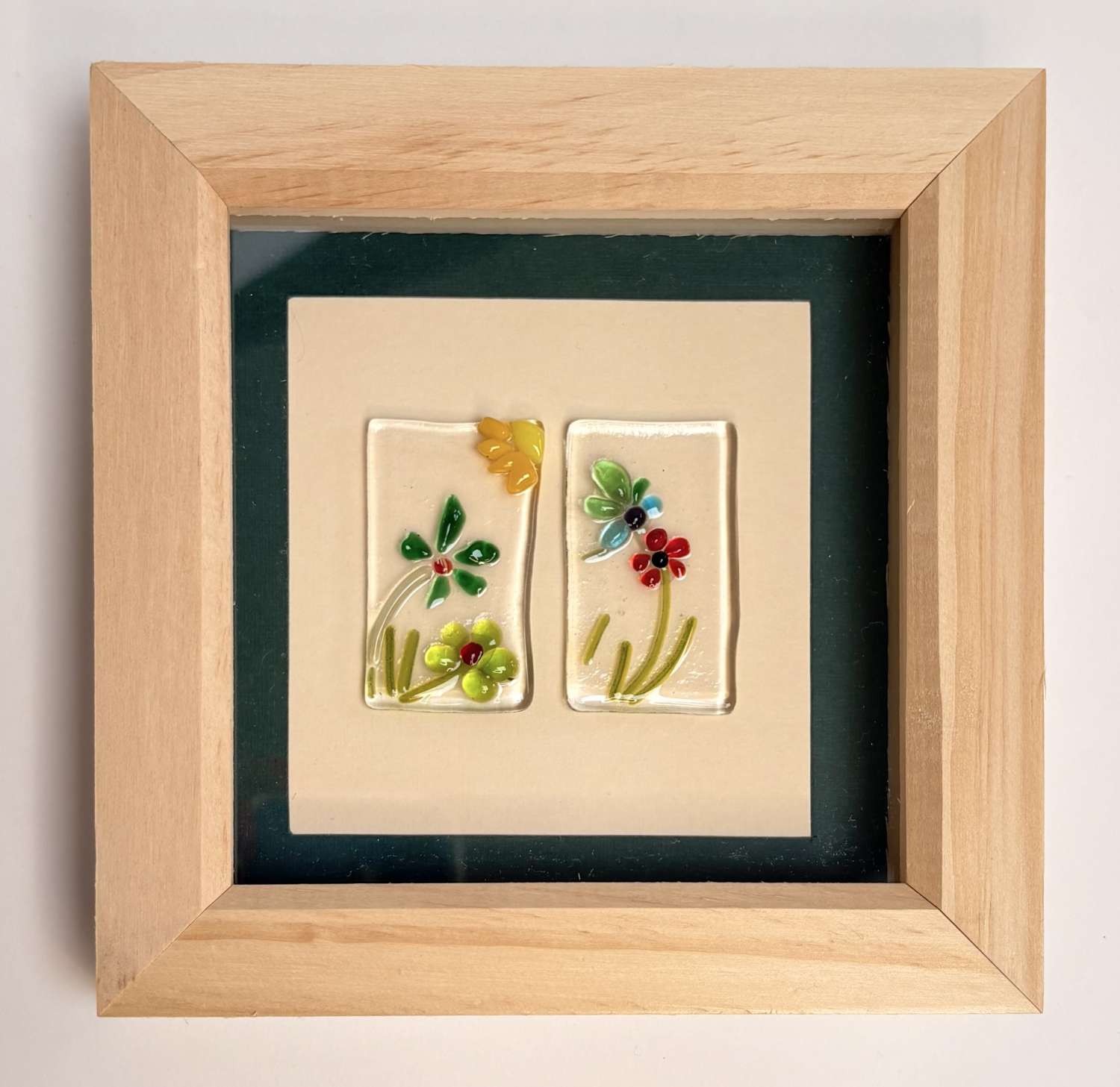 Framed Glass Art - Wildflowers Framed Glass Art - Wildflowers