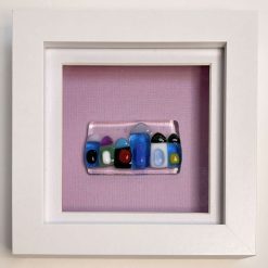 Framed Glass Art - Houses in a Row