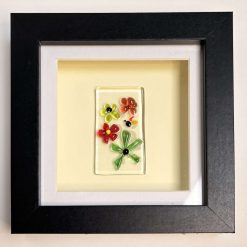 Framed Glass Art - Flowers galore
