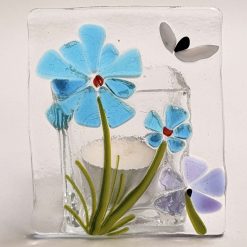 Tea Light - Delicate Flowers and Butterfly