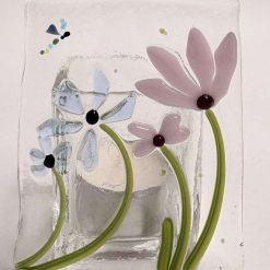 Tea Light - Delicate Flowers and Butterfly