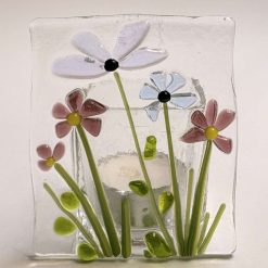 Tea Light - Delicate Flowers and Butterfly