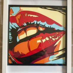 Pop Art Lips Layered Paper Art