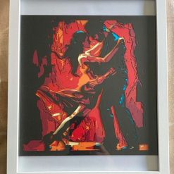 Romantic Couple Embrace – Layered Paper Cut Framed Wall Art