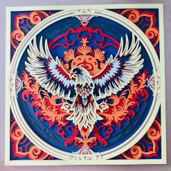 Title: 🎨 Handmade Layered Paper Art – Majestic Eagle Design – Framed