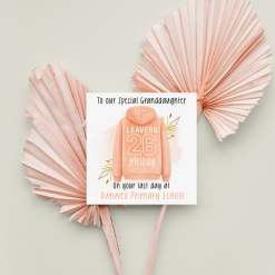 Personalised Leavers Hoodie Card