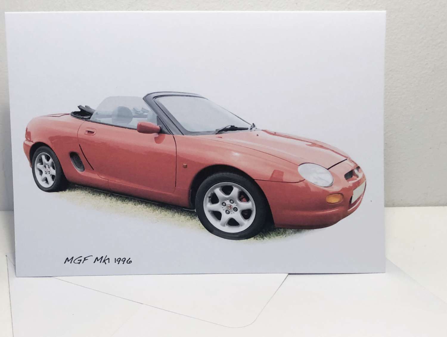 MGF Mk1 1996 (Red) - Birthday, Anniversary, Retirement or Plain Greeting Card MGF Mk1 1996 (Red) - Birthday, Anniversary, Retirement or Plain Greeting Card