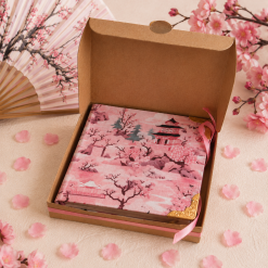 Japanese Cherry Blossom Handmade Fabric Notebook 2