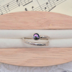 Adjustable Abalone Sterling Silver Ring