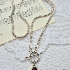 Garnet Sterling Silver Necklace