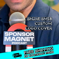 Shure SM58 compatible Custom Microphone Cover | Personalized Logo Mount Streamer Podcaster Accessory