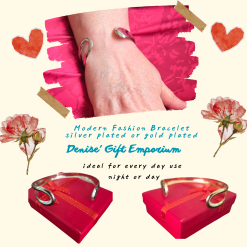 Highly Polished Fashion Bracelet in Silver or Gold (plated)