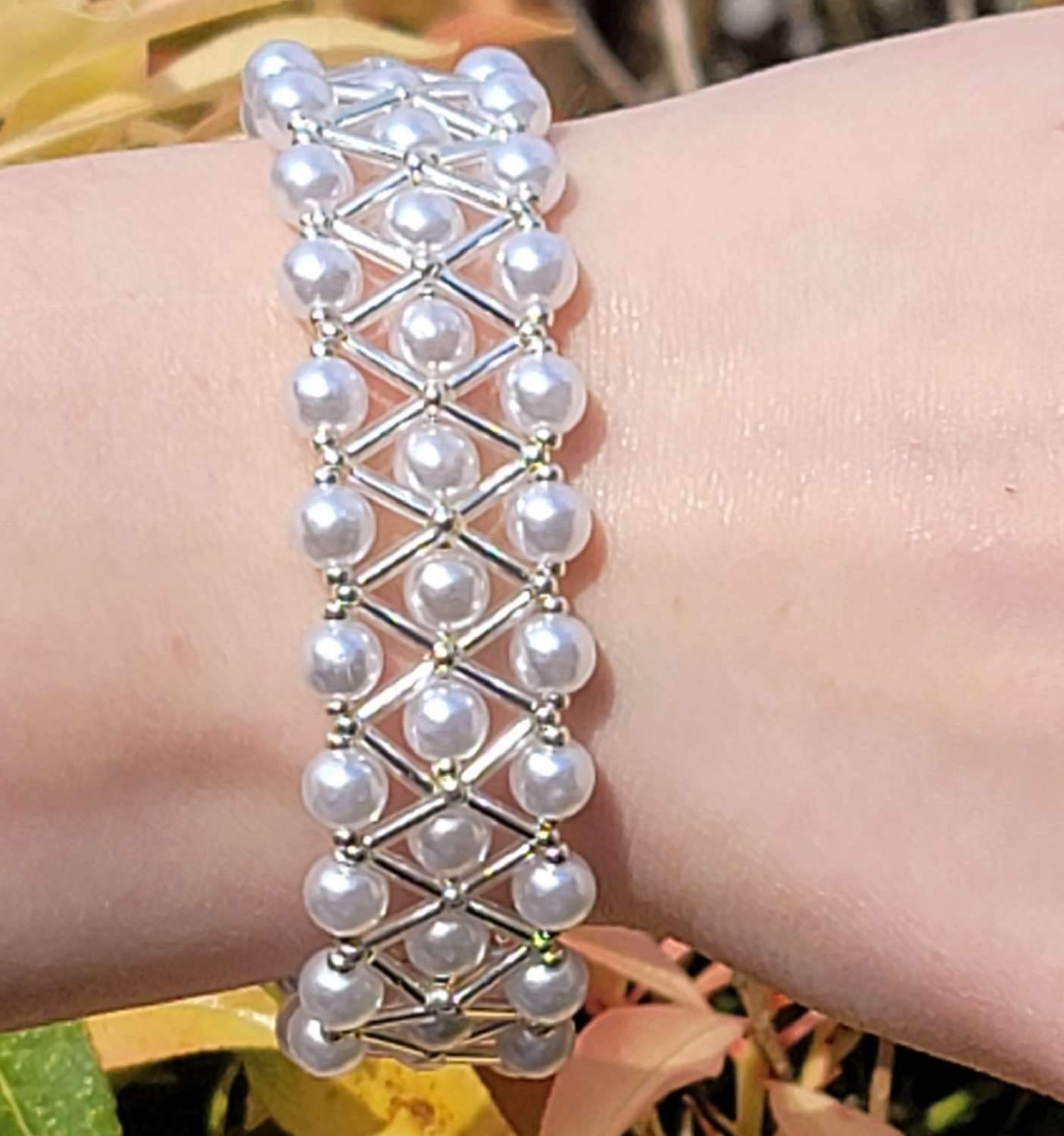 Pearl Lattice Bracelet -Ready to Wear Pearl Lattice Bracelet -Ready to Wear