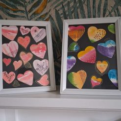 Watercolour hearts pictures