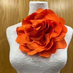 Orange flower, corsage, bridal flower, wedding flower, large corsage, ascot flower, race day flower,