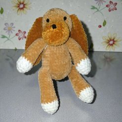 Handmade 12” Crochet Puppy Plushie | Soft Cuddly Dog Toy | UKCA Tested