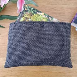 Book sleeve - SUITS ME.. Black tiny weave