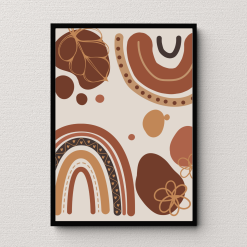 Terracotta Rainbow Wall Art Poster Print