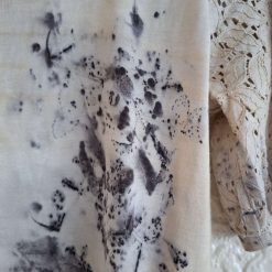 Eco printed viscose and cotton lace tshirt 3 Eco printed viscose and cotton lace tshirt 3