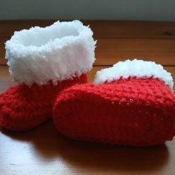 Handmade Crochet Baby Boots sz 0-3 months