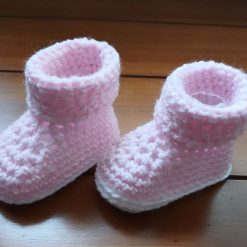 Handmade Crochet Baby Boots sz 0-3 months