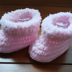 Handmade Crochet Baby Boots sz 0-3 months