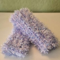 Ladies/teenager Fingerless Gloves One Size hand knitted in a mix of Acrylic and Faux Fur