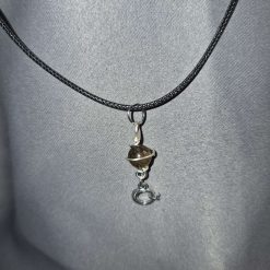 Wire wrapped white agate pendant