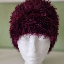 Ladies/Teenager Russian Cossack Style Hat Headband One Size in Deep Plum and Burgundy