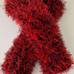 Ladies/teenager Fingerless Gloves One Size hand knitted in a mix of Acrylic and Faux Fur