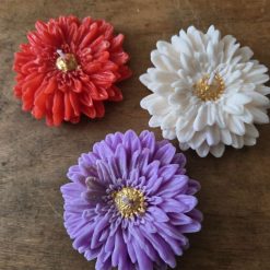 Dhalia flower candle red 8cm