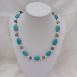 Aquamarine Ovals Necklace
