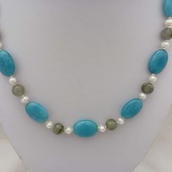 Aquamarine Ovals Necklace 2