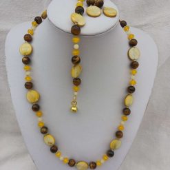 Yellow Shell and Tigers Eye Set 2 Yellow Shell and Tigers Eye Set 2