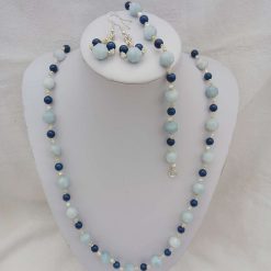 Long Aquamarine and Lapis Set