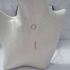 Silver Lariat Ring Necklace