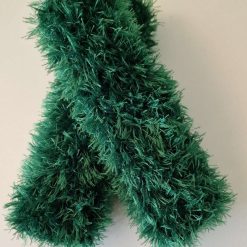 Ladies/teenager Fingerless Gloves One Size hand knitted in a mix of Acrylic and Faux Fur