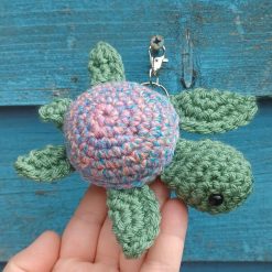 Crochet Sea Turtle Keyring Bag Buddy Sealife Ooak Handmade Gifts Accessories